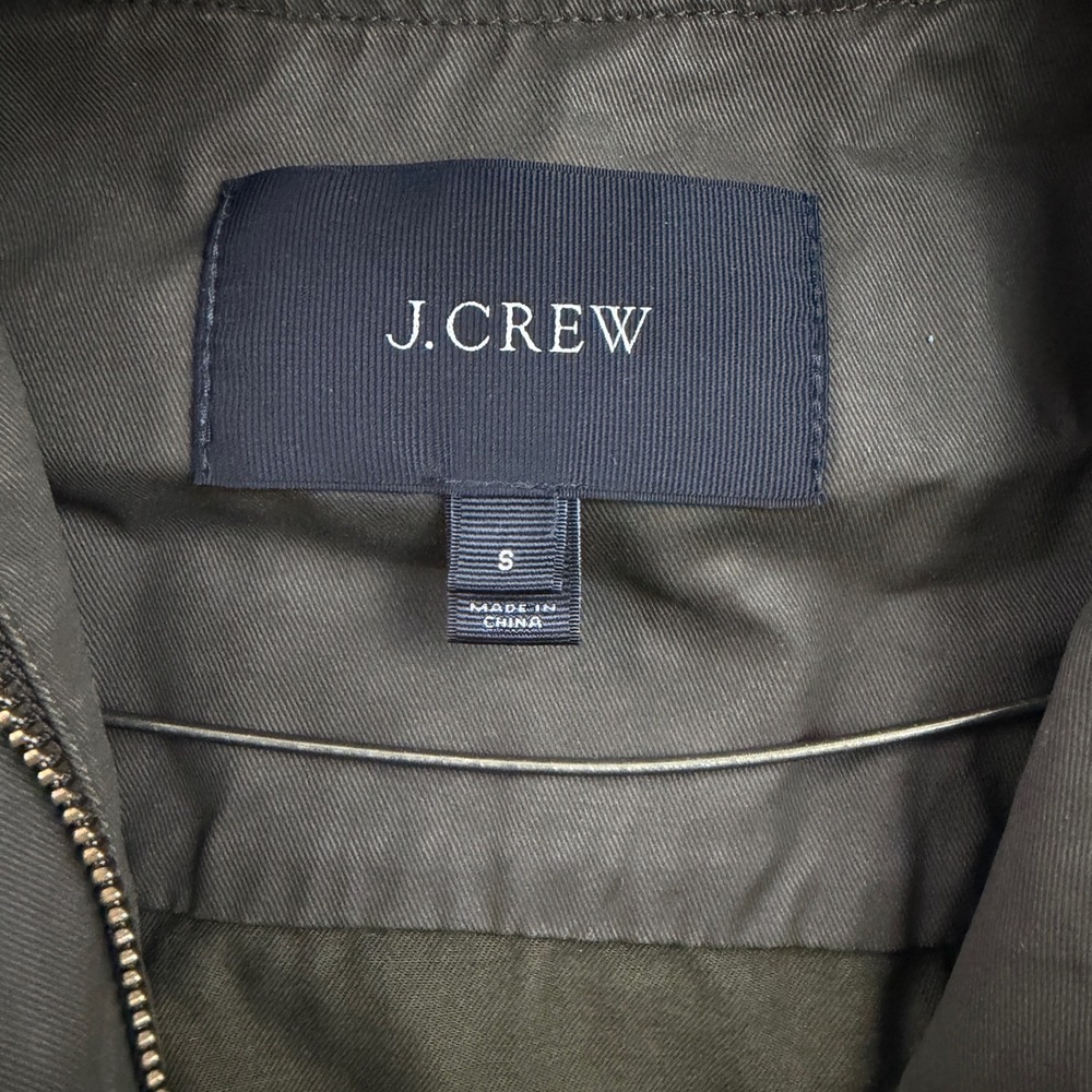 J.Crew Field Jacket Womens Small Long Field Sterling Dark Fatigue Green coat - Picture 4 of 8